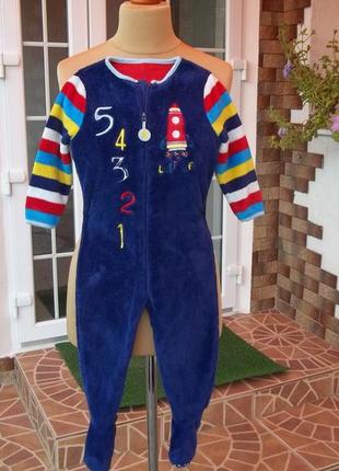 ( 2 - 3 года) детская  пижама кигуруми флисовый комбинезон б / у3 фото