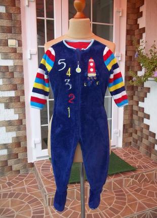 ( 2 - 3 года) детская  пижама кигуруми флисовый комбинезон б / у4 фото
