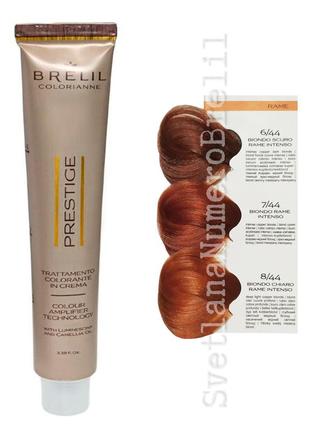 Крем-фарба для волосся colorianne prestige brelil/бреліл/мідні блонди/колоріане престіж1 фото