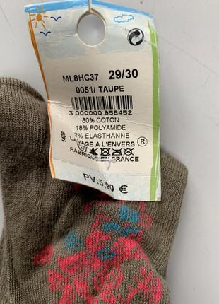 Новые носки носочки на девочку размер 29-30 франция3 фото