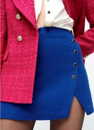 Юбка твидовая zara.