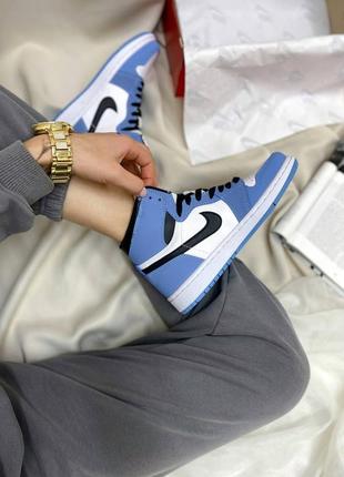 Женские кроссовки демисезонные nike air jordan university blue, модная модель найк джордан2 фото