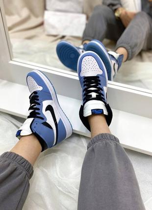 Женские кроссовки демисезонные nike air jordan university blue, модная модель найк джордан8 фото