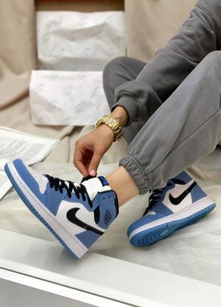 Женские кроссовки демисезонные nike air jordan university blue, модная модель найк джордан3 фото