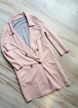 Подовжений піджак zara,пудровий тренч,замш