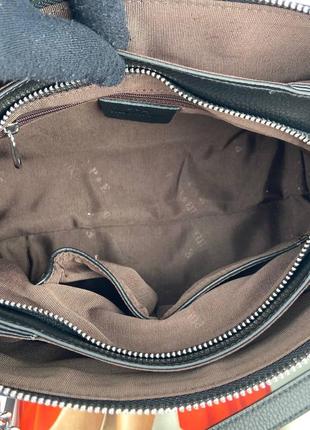 Женская кожаная сумка через и на плечо на три отделения polina & eiterou9 фото