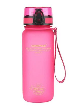 Бутылка для воды uzspace y pink 650 мл розовая1 фото