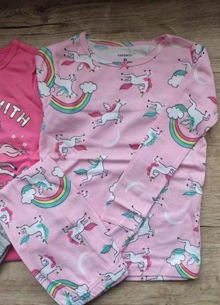 Набір бавовняних піжам для дівчаток carters2 фото
