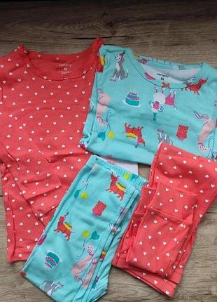 Набор хлопковых пижам для девочек carters
