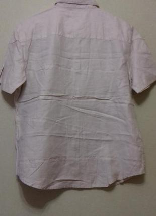 Рубаха льняная с коротким рукавом р.м2 фото