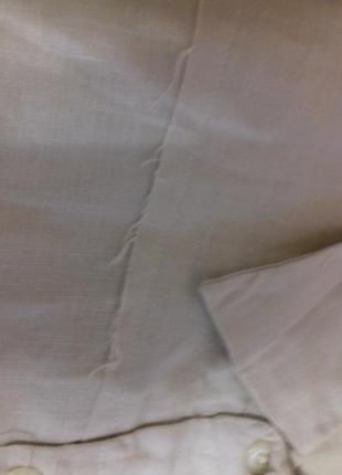 Лляна сорочка з коротким рукавом р. м4 фото