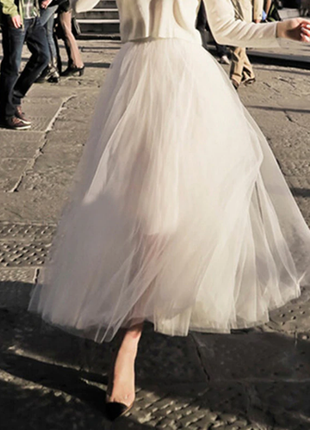Спідниця-пачка максі фатинова  сітка багатошарова