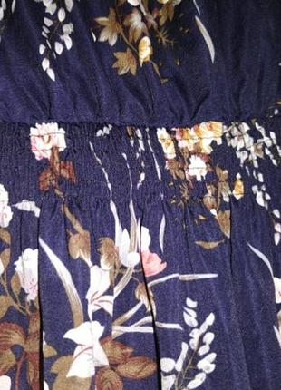 Shein платье макси с длинным рукавом и цветочным принтом 40р 10-12р7 фото