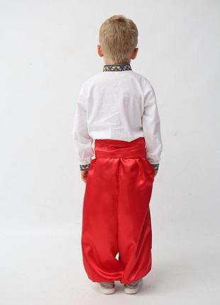 Шаровары детские красные (на рост 98-104 см)2 фото