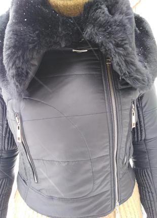 Куртка укороченая стильная, короткая куртка с воротником9 фото