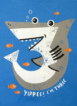 Піжама для хлопчика блакитна з акулою george 20734 фото