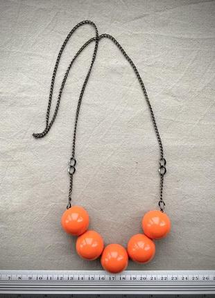 Ожерелье цвет оранжевый3 фото