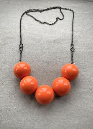 Ожерелье цвет оранжевый2 фото