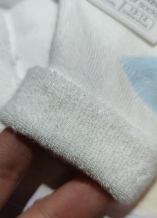 Белые махровые носки ovs р. 13-14 (0-3 мес)2 фото