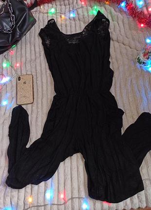 Комбинезон лондон люрекс кружево нарядный с карманами