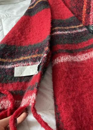 Шарф красный клетка