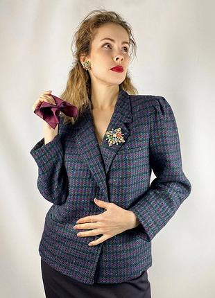 Вінтажний твідовий жакет шерсть
