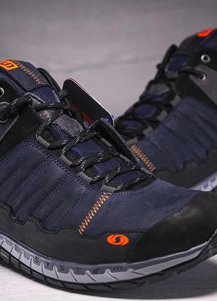 Кожаные зимние ботинки, кроссовки термо, salomon denim gtx winterfrost