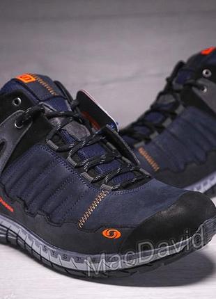 Кожаные зимние ботинки, кроссовки термо, salomon denim gtx winterfrost3 фото