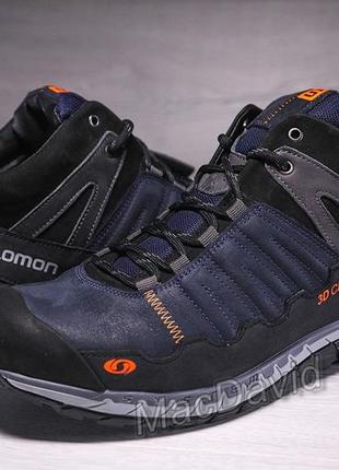 Кожаные зимние ботинки, кроссовки термо, salomon denim gtx winterfrost9 фото