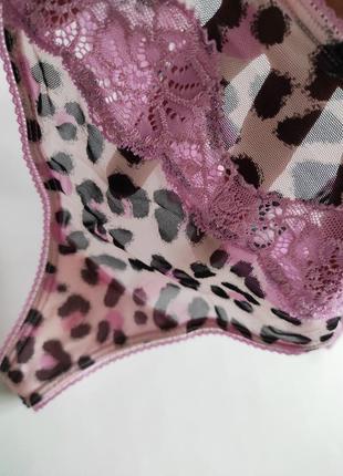 Marks & spencer трусики стринги сеточка фирменные трусы женские труси жіночі стрінги секси эротик розовые леопардовый леопард6 фото