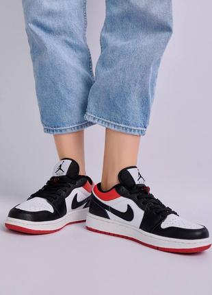 Женские  кожаные кроссовки nike air jordan 1 low🆕низкие найк джордан8 фото