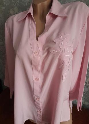 Симпатичная блуза! нежно розового цвета!2 фото