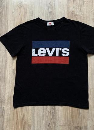 Чоловіча вінтажна бавовняна футболка з логотипом levis