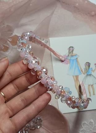 Вышитый ободок для волос, ободок для волос, ободок для невесты, ободок для волос из бусин