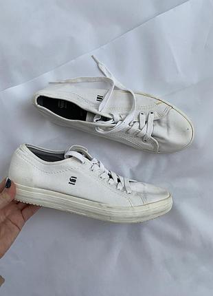 Білі кеди g-star raw