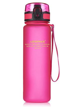 Бутылка для воды uzspace pink 500 мл розовая2 фото