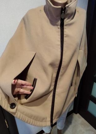 Теплое стильное пальто пиджак кейп6 фото
