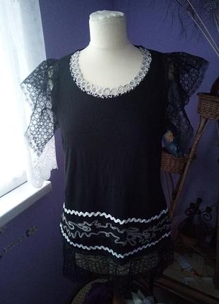 Блуза черная р 50 с открытой спиной винтаж