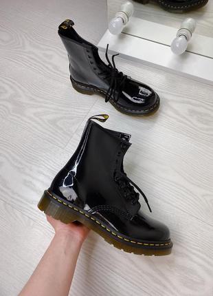 Черевики, взуття, черевики dr. martens 1460 black lamper patent ✨