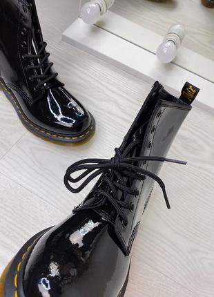 Ботинки, взуття, черевики dr. martens 1460 black lamper patent ✨4 фото