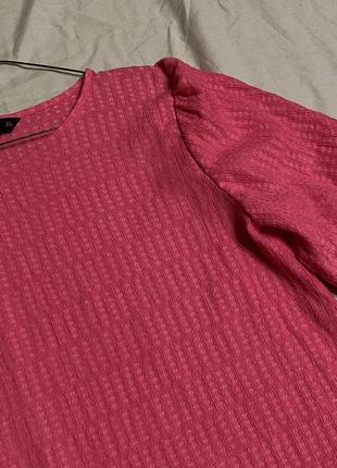 Розовая рубашка с объёмным рукавами f&f2 фото