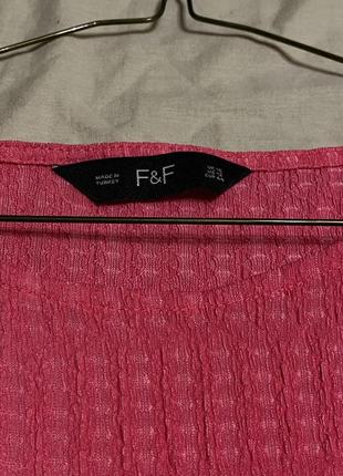 Розовая рубашка с объёмным рукавами f&f8 фото
