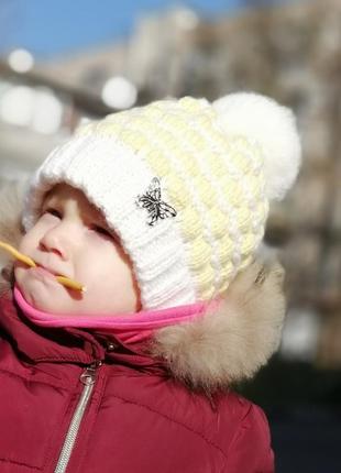 Шапочка зимова на дівчинку