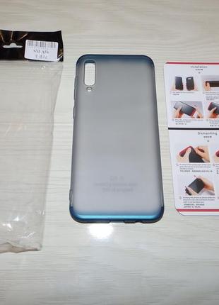 Матовая pc накладка gkk likgus 360 градусов для glass case samsung galaxy a30s/a50/a50s pink (a505f) / a50s / a30s