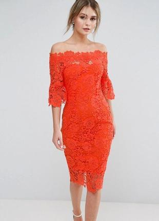 Сукня яскравий корал asos4 фото