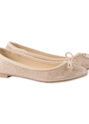 Золотистые балетки для девочки с немецкого сайта c&a в наличии, р-р 37