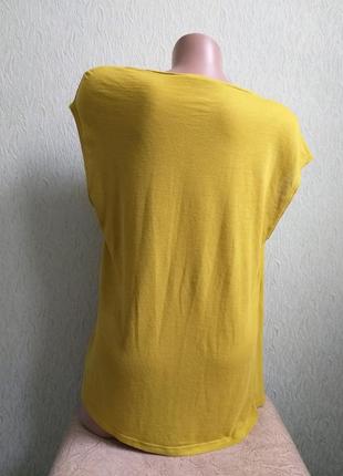 Необычная футболка с драпировкой. туника в греческом стиле. желтая, горчичная.6 фото