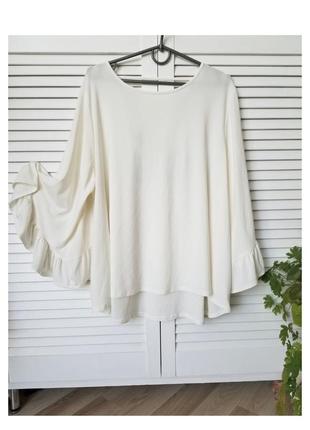 Оверсайз блузка george нарядная блуза оверсайз с воланами белая молочная3 фото