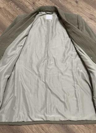 Пиджак, h&m, посадка свободная, 100% натуральные ткани, лёгкий, цвет оливковый красивый, с подкладкой, замеры на фото5 фото