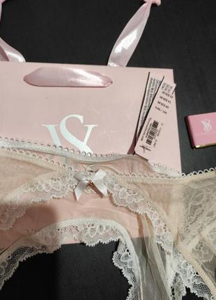 Куружевной пояс для чулок bridal garter belt для невесты премиум коллекции dream angels р.м/л💕victoria's secret  вікторія сікрет оригинал4 фото